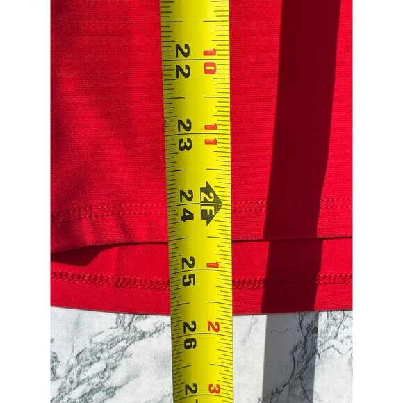 Anne Klein Red Sleeveless V-Neck Womens Top With Draped Collar Sz OX Flaws - Picture 3 of 10